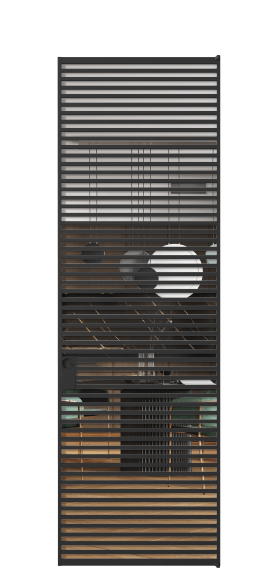 Дверь межкомнатная АЛПЛ040.06 Crystalvision ЧЕР. Цвет Алюминий Черный. Материал Алюминий. Коллекция Formato. Картинка.