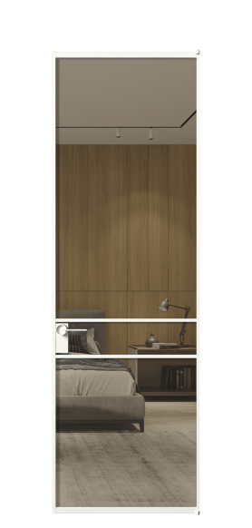 Дверь межкомнатная АЛПЛ040.02 Stopsol Bronze БЕЛ. Цвет Алюминий Белый. Материал Алюминий. Коллекция Formato. Картинка.